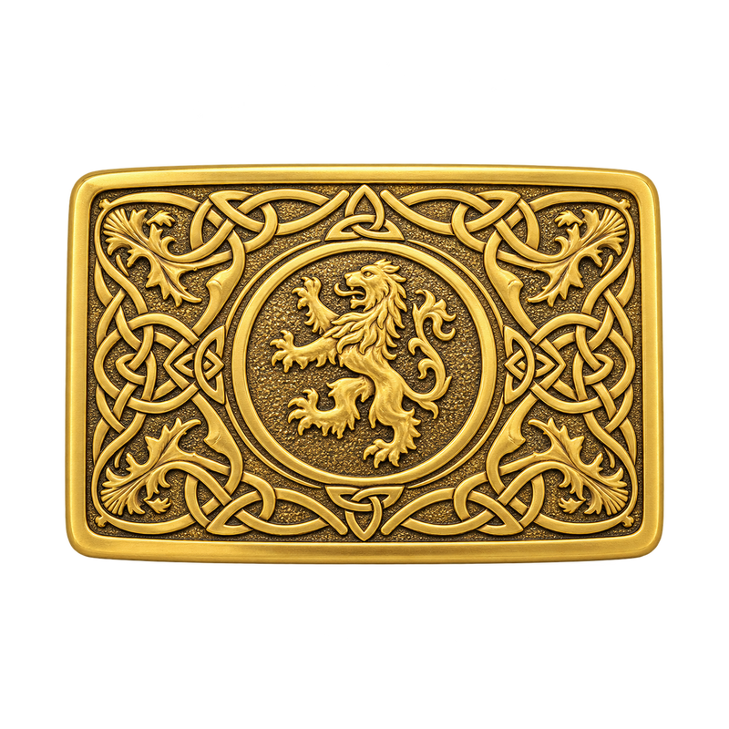 Gold Crystal Kilt Buckle