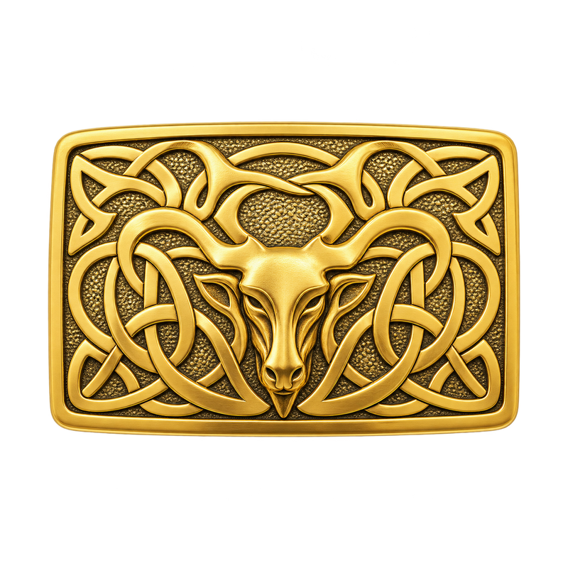 Gold Enamel Kilt Buckle
