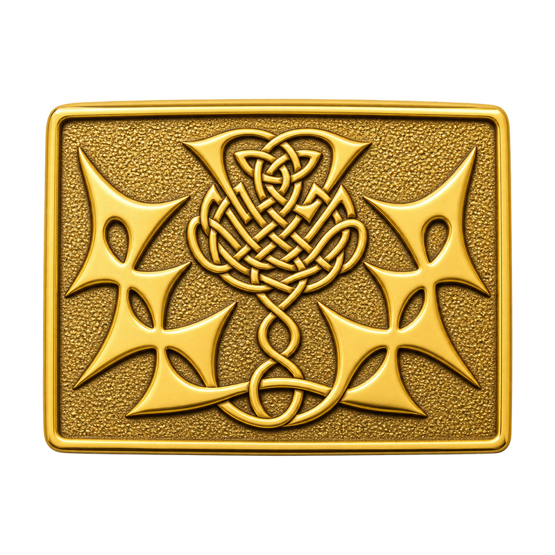 Gold Highland Kilt Buckle