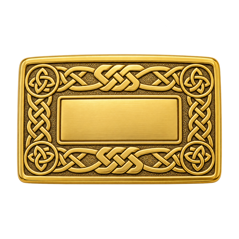 Gold Intricate Kilt Buckle