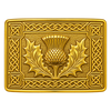 Gold Thistle Kilt Buckle