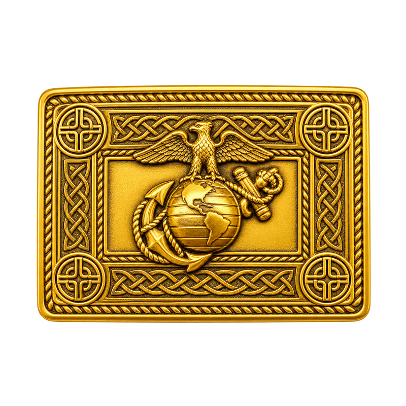 Gold U.S. Badge Kilt Buckle