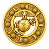 Gold US. Badge Kilt Brooch