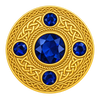 Gold With 5 B-Stone Kilt Brooch
