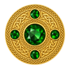 Gold With 5 G-Stone Kilt Brooch