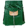 Green Leather Kilt For Men