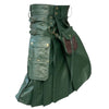 Green Leather Kilt With Sporran