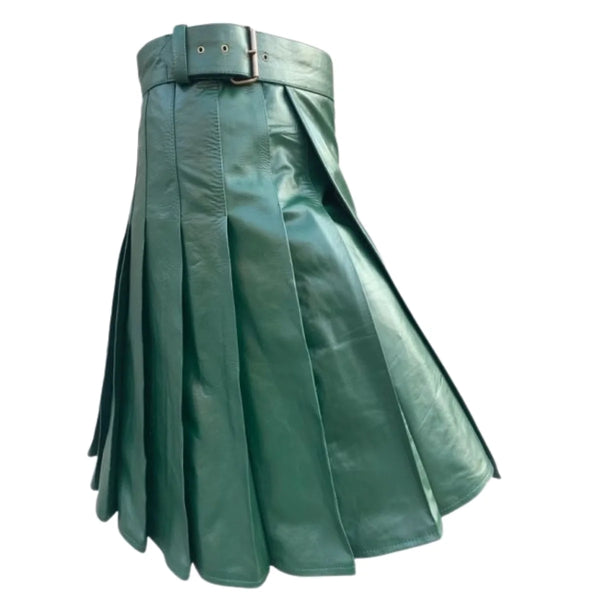 Green Leather Kilt