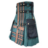 Green & Black Double Cross Utility Kilt
