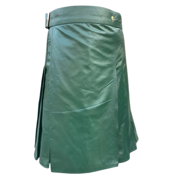 Green Leather Kilt