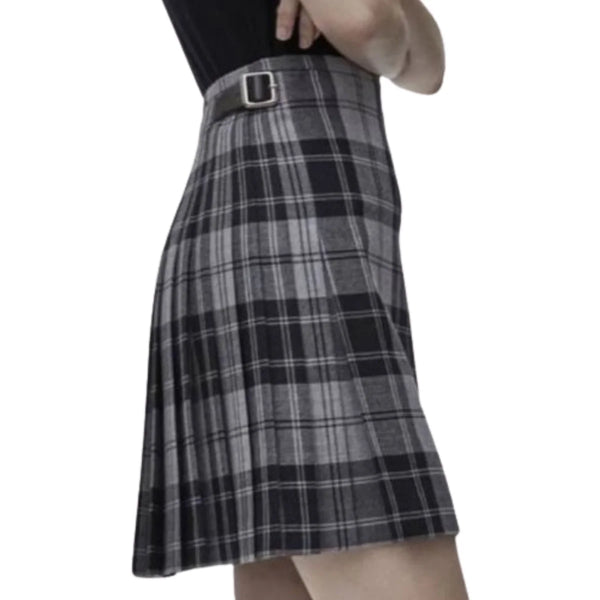 Grey Tartan Kilt For Women