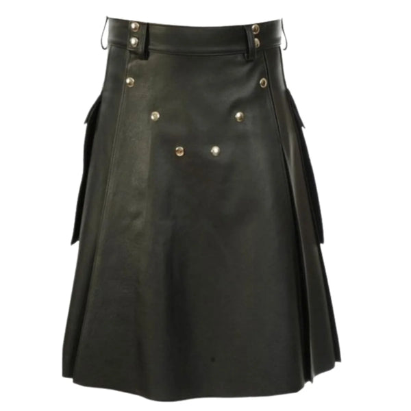 Handmade 100% Genune Leather Kilt