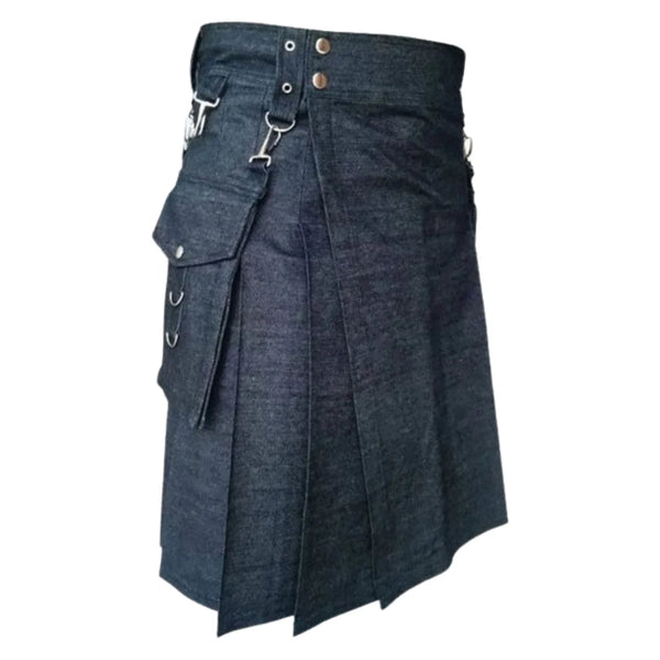 Indigo Blue Denim Kilt