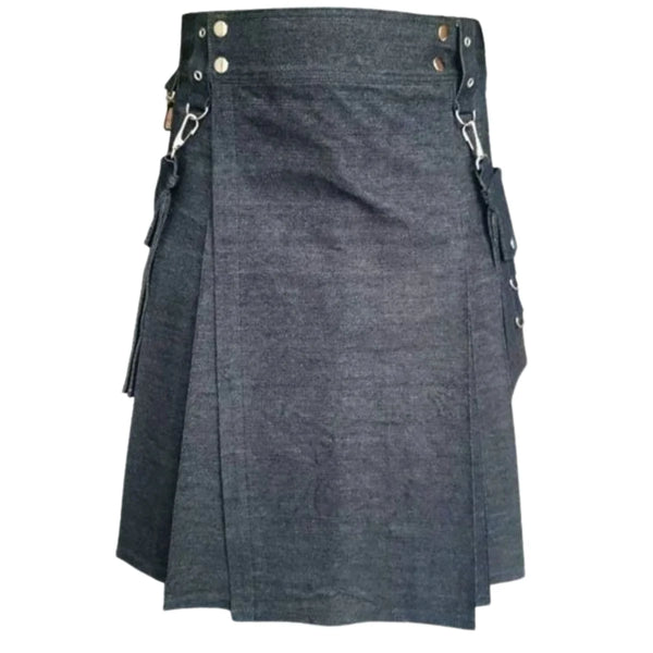 Indigo Blue Denim Kilt
