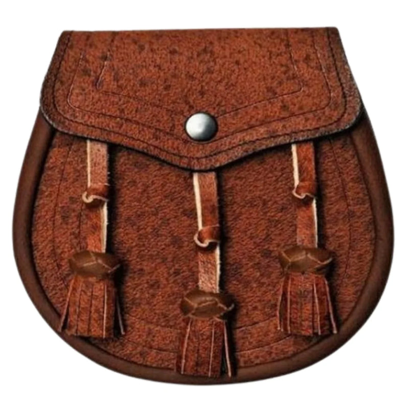 Khaki Leather Classic Design Sporran
