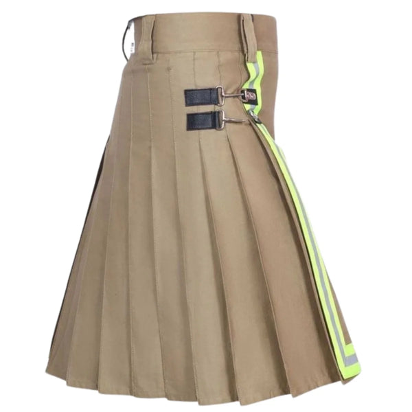 Khaki Firefighter Utility Kilt For Men