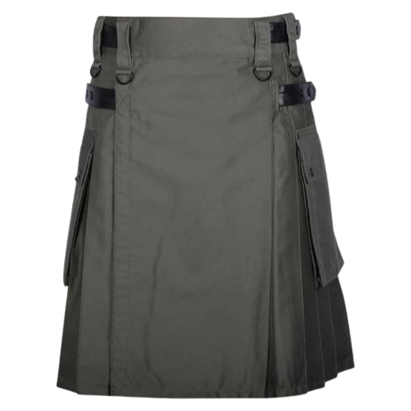 LAUTREAMONT GAULTIER Men Black Utility Kilt