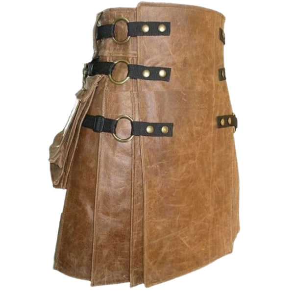 Leather Kilts for Men, 100% Genuine Leather