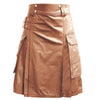 Luxurious Brown Leather Kilt