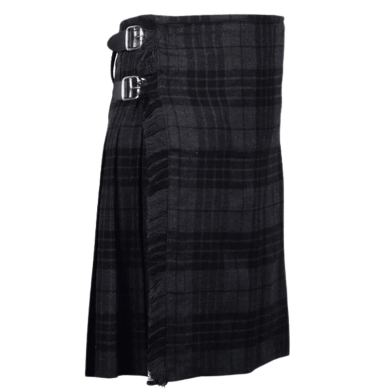 Men's Custom Scottish 8 Yard Traditional Kilt - Grey Watch Tartan
