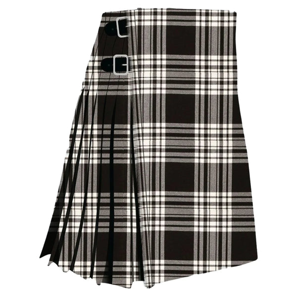 Menzies Black & White Modern Tartan Kilt