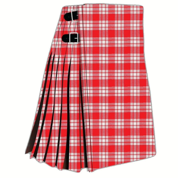 Menzies Red White Modern Tartan Kilt