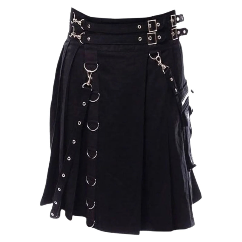 Modern Black Punk Kilt