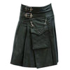 New Black Leather Kilt