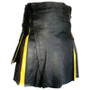 New Genuine Two Tone Leather Hybrid Kilt