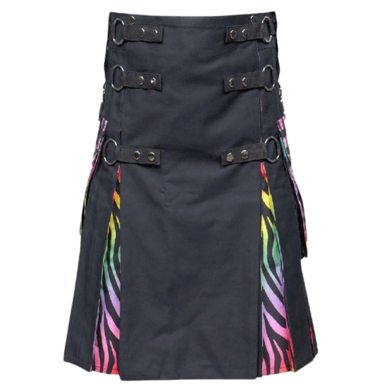 New Rainbow Tiger Striped Kilt