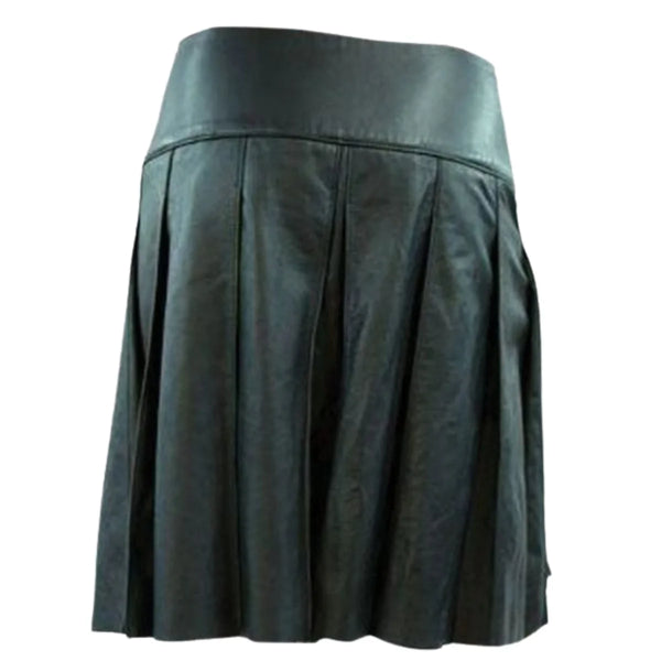 New Black Leather Kilt