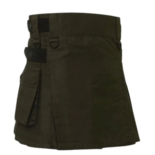 Olive Green Utility Kilt