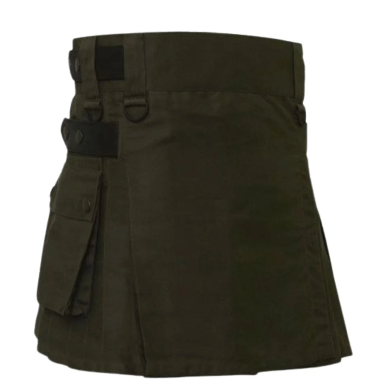 Olive Green Utility Kilt