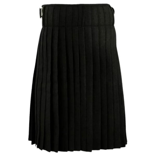 Plain Black Tartan kilt
