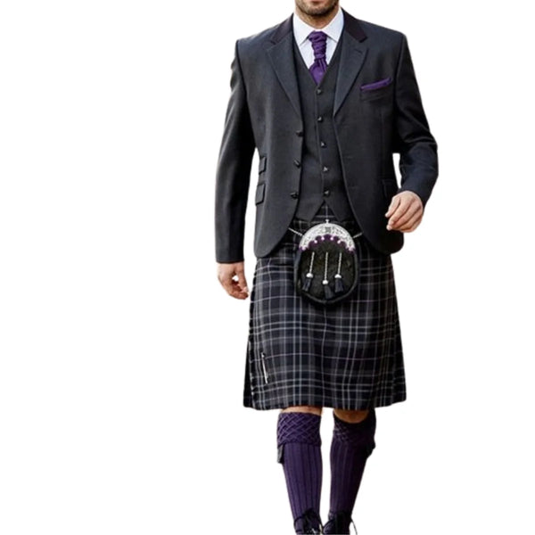 Platinum Pride Of Scotland Kilt Outfit With Argyll Jacket