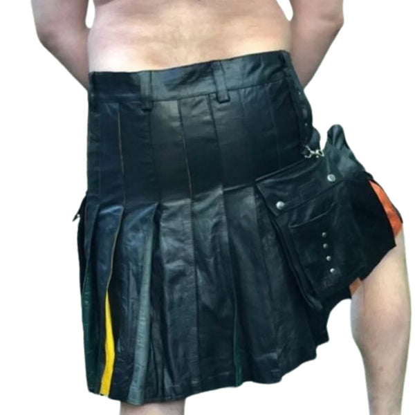 Rainbow Leather Kilt