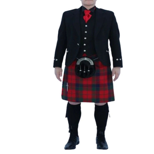 Robertson Red Modern Tartan Argyle Oufit
