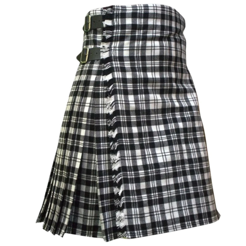 Scott Black And White Modern Tartan Kilt