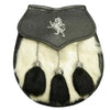 Semi Dress White-Black Rabbit Fur Lion Crest Sporran