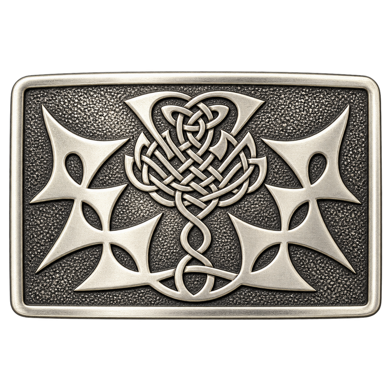 Silver Celtic Kilt Buckle