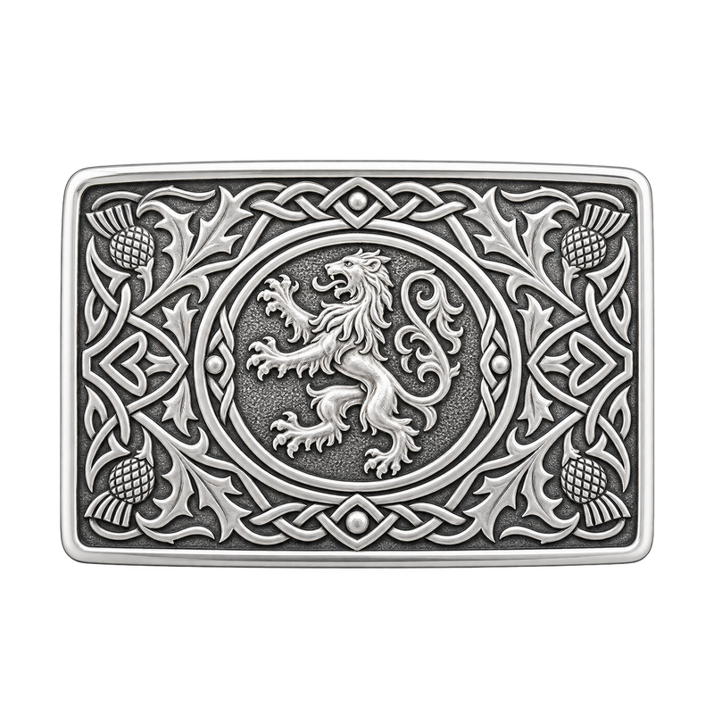 Silver Crystal Kilt Buckle