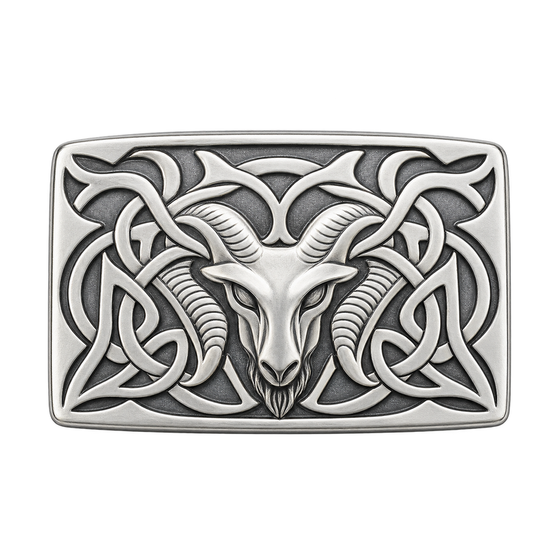 Silver Enamel Kilt Buckle