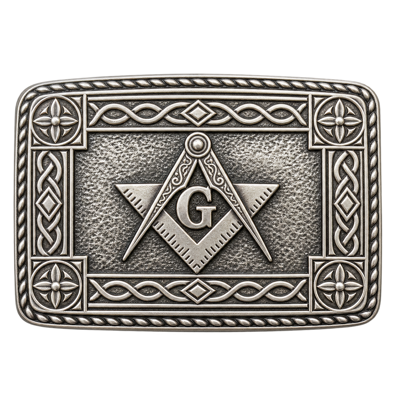 Silver Masonic Kilt Buckle