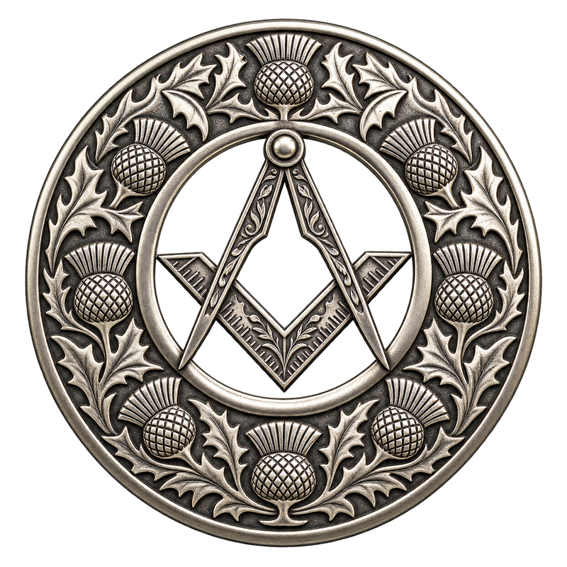 Silver Masonic Kilt Brooch
