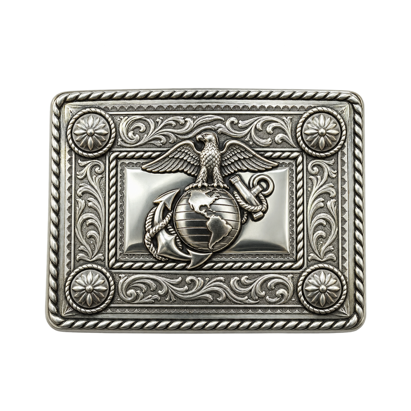 Silver U.S. Badge Kilt Buckle