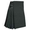 Solid Blak Weathered Tartan Kilt
