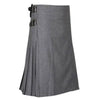 Solid Grey Tartan Kilt for men