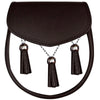 Traditional Black Leather sporran Kilt Sporran