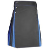 Traditional Black and Blue Hybrid Kilt
