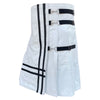 White Leather Kilt